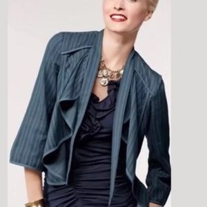 CAbi Cascade Swing Jacket  Blue with Navy Stripes